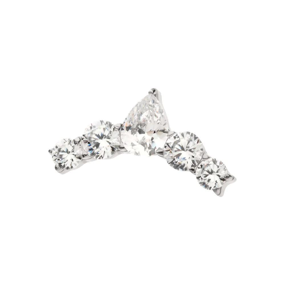 Invictus | 14k gold | Teardrop Cluster Arc | Clear CZ