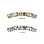 Invictus | 14k gold | Curved Bar Top with 6-Cluster Prong Set Lab-Grown Diamonds | Lab-Grown Diamond
