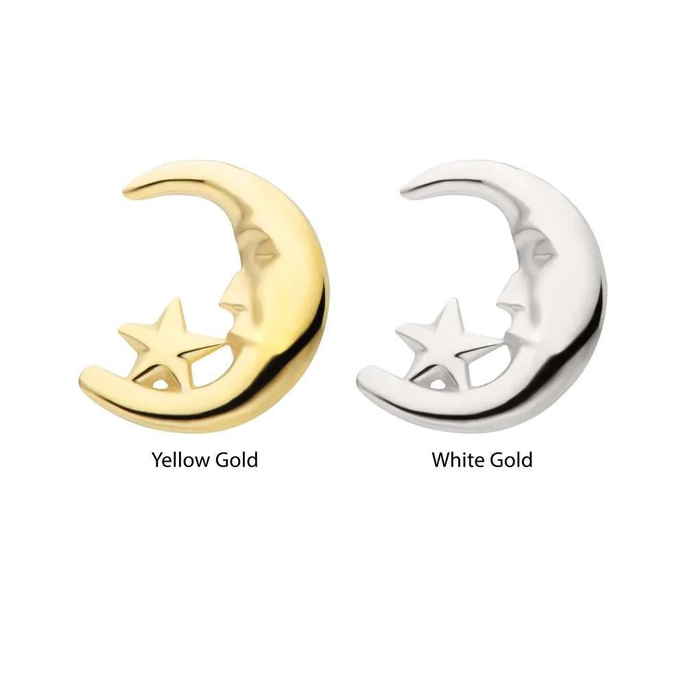 Invictus | 14k gold | Moon Face and Star