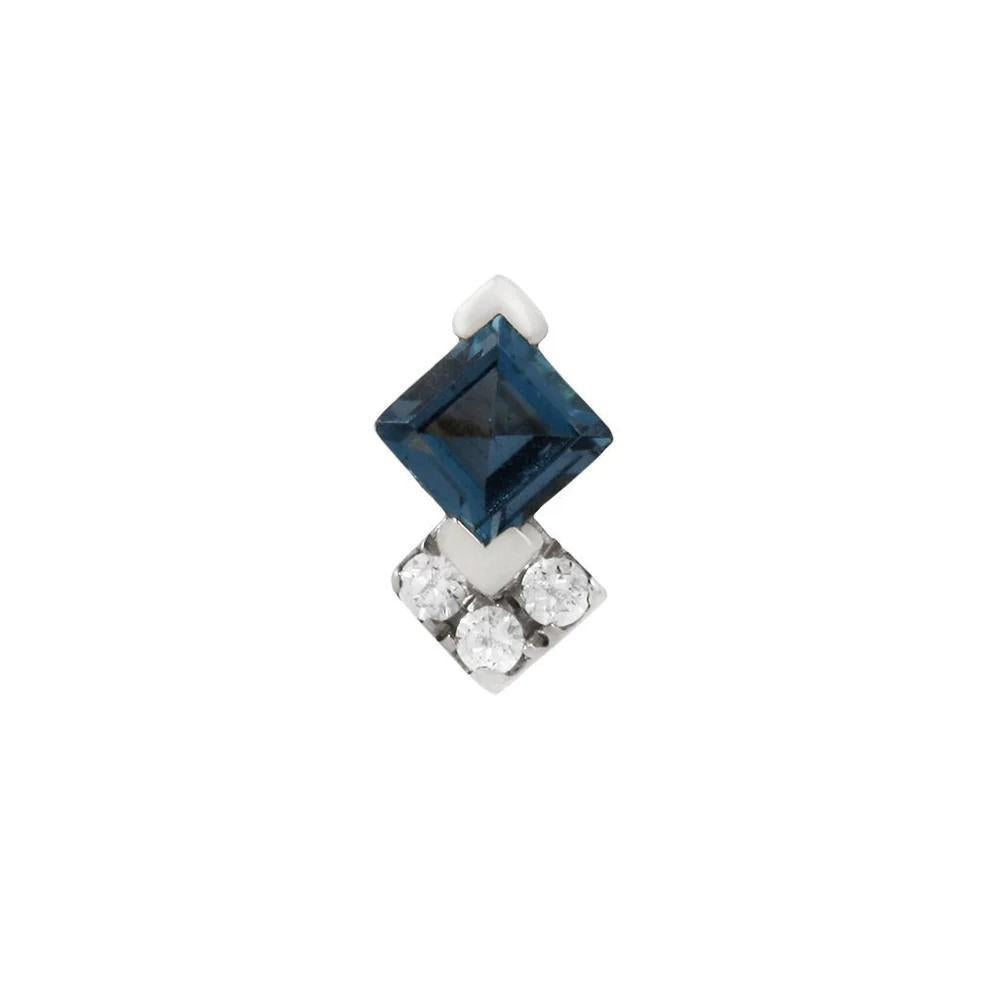 Buddha | 14k gold | Vivienne | London Blue Topaz + CZ