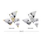 Invictus | 14k gold | Prong Set Triple Teardrop | CZ