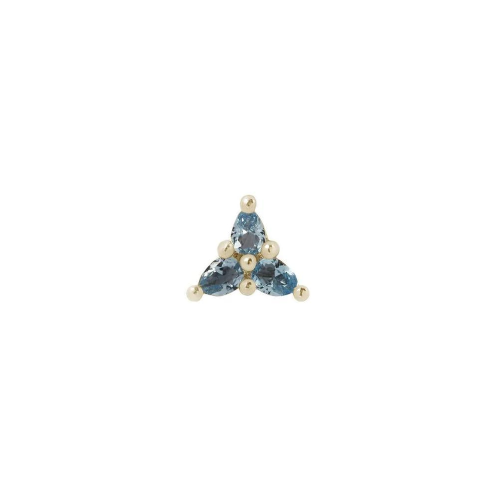Buddha | 14k gold | 3 Little Pears | London Blue Topaz