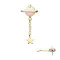 Invictus | 14k gold | Planet with Star Dangle | synthetic White Opal