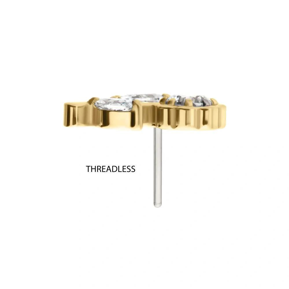 Invictus | 14k gold | Prong Set Flower | CZ