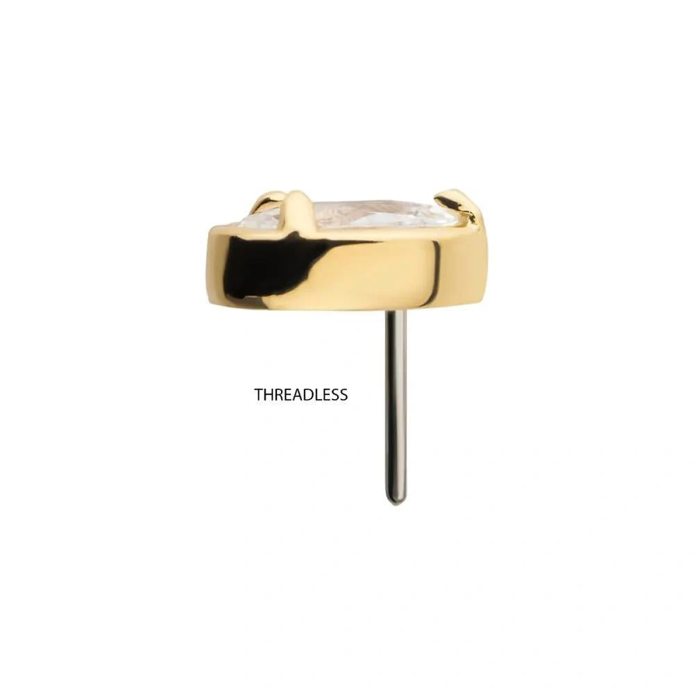 Invictus | 14k gold | Prong Set Teardrop
