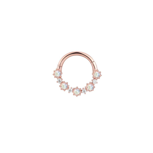 Buddha | 14k gold | Ariana | Rainbow Moonstone + CZ