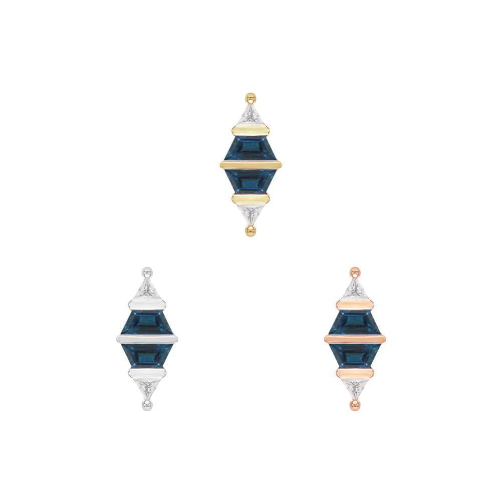 Buddha | 14k gold | Bang Bang | CZ + London Blue Topaz