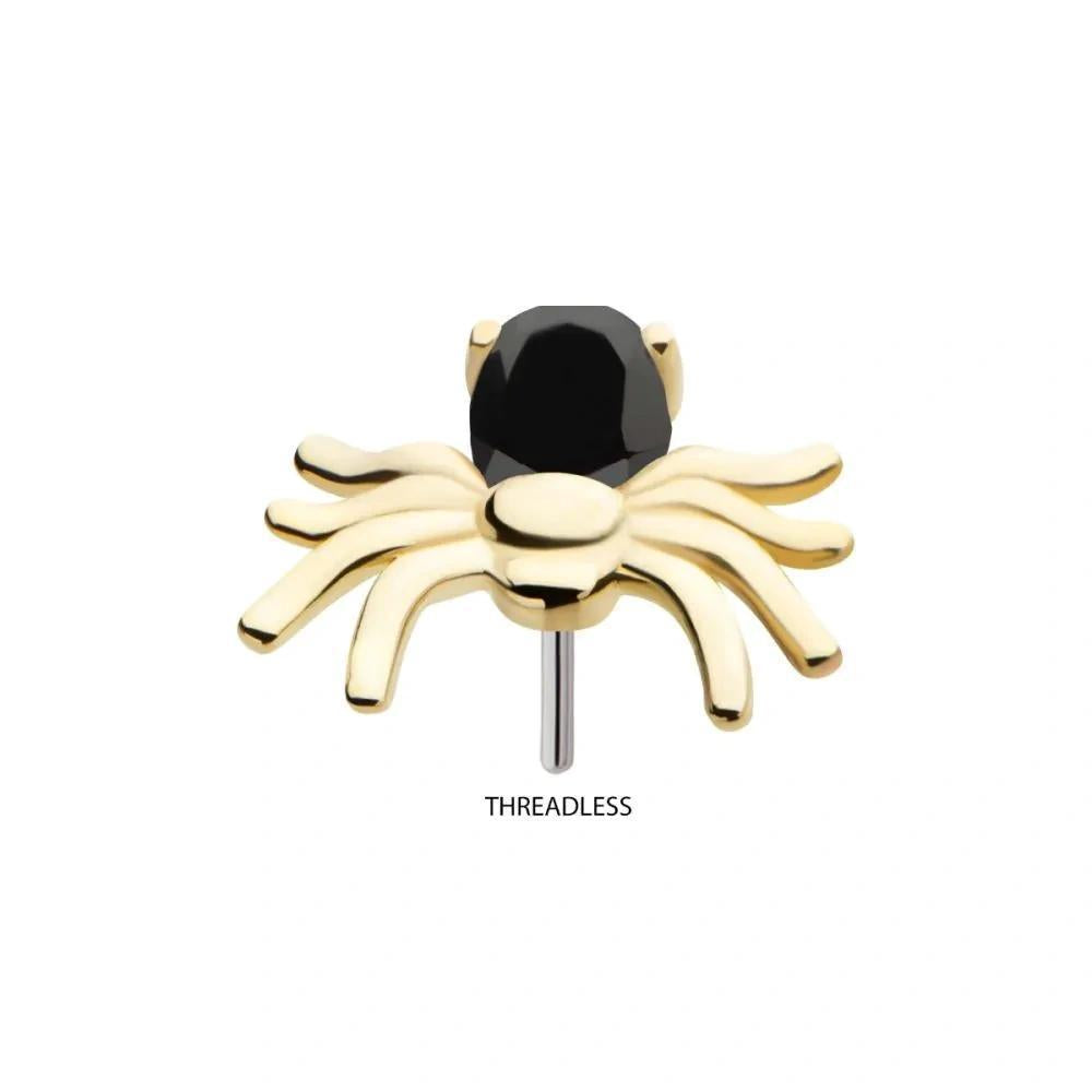 Invictus | 14k gold | Prong Set Spider | Black CZ