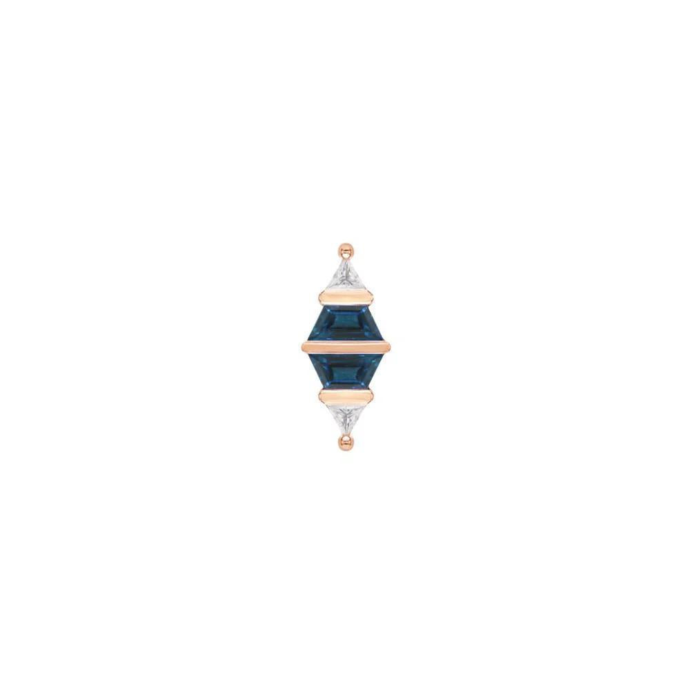 Buddha | 14k gold | Bang Bang | CZ + London Blue Topaz