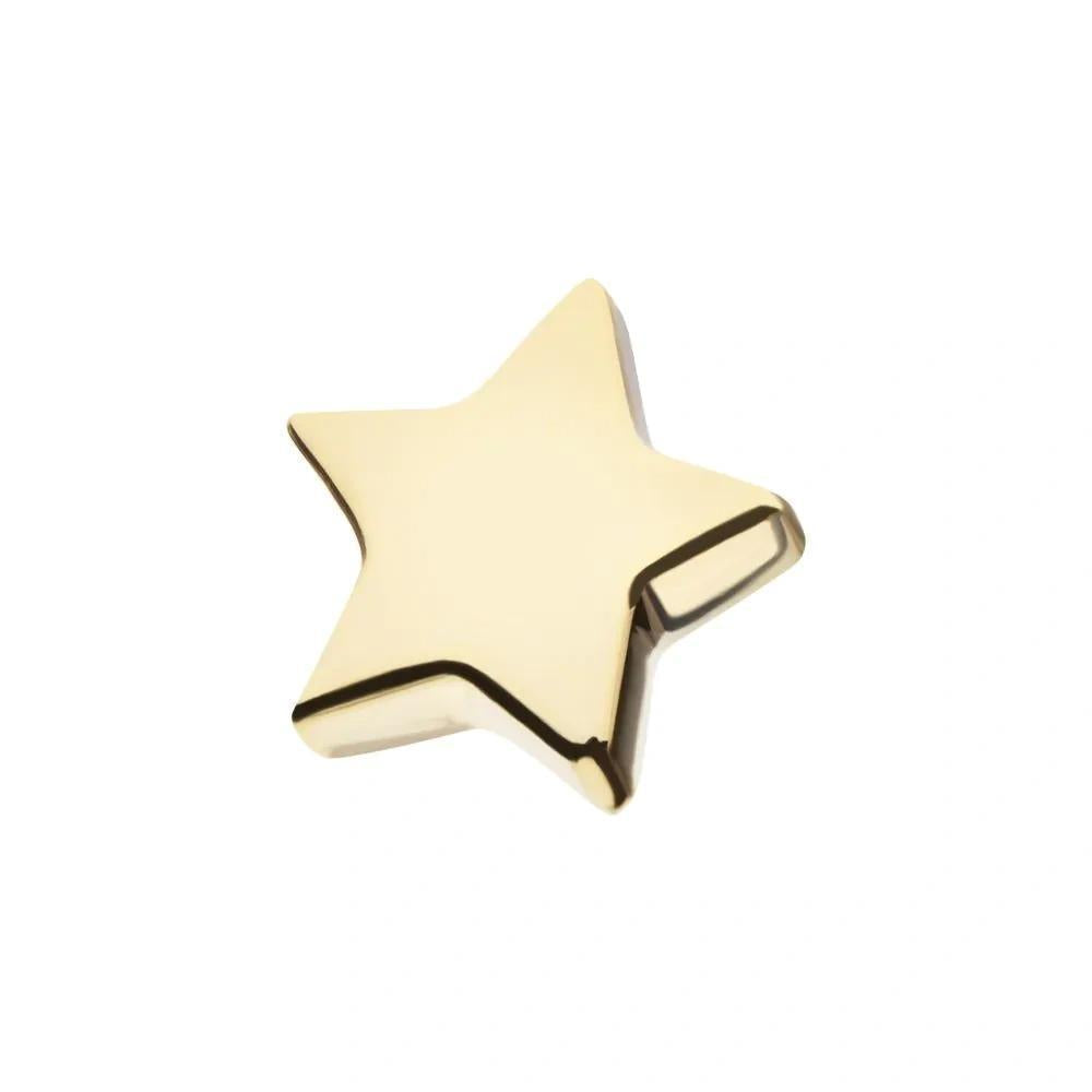 Invictus | 14k gold | 14g Dermal Top | Star