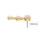 Invictus | 14k gold | Bezel Set with Floating Dangle | CZ
