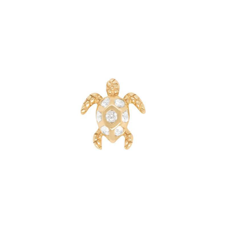 Buddha | 14k gold | Honu | White Sapphire