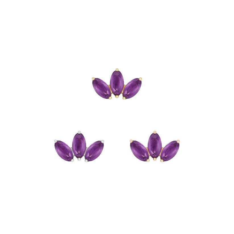Buddha | 14k Gold | Moet Mini Threadless End | Amethyst