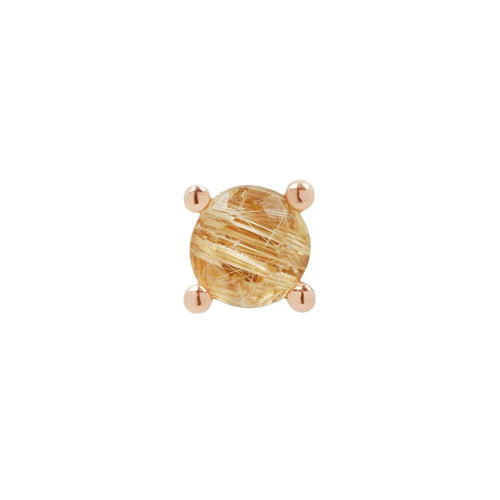 Buddha | 14k gold | Prong | Rutilated Quartz