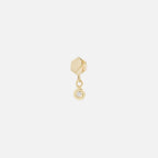 Tether | 14k gold | Hex Diamond Drop