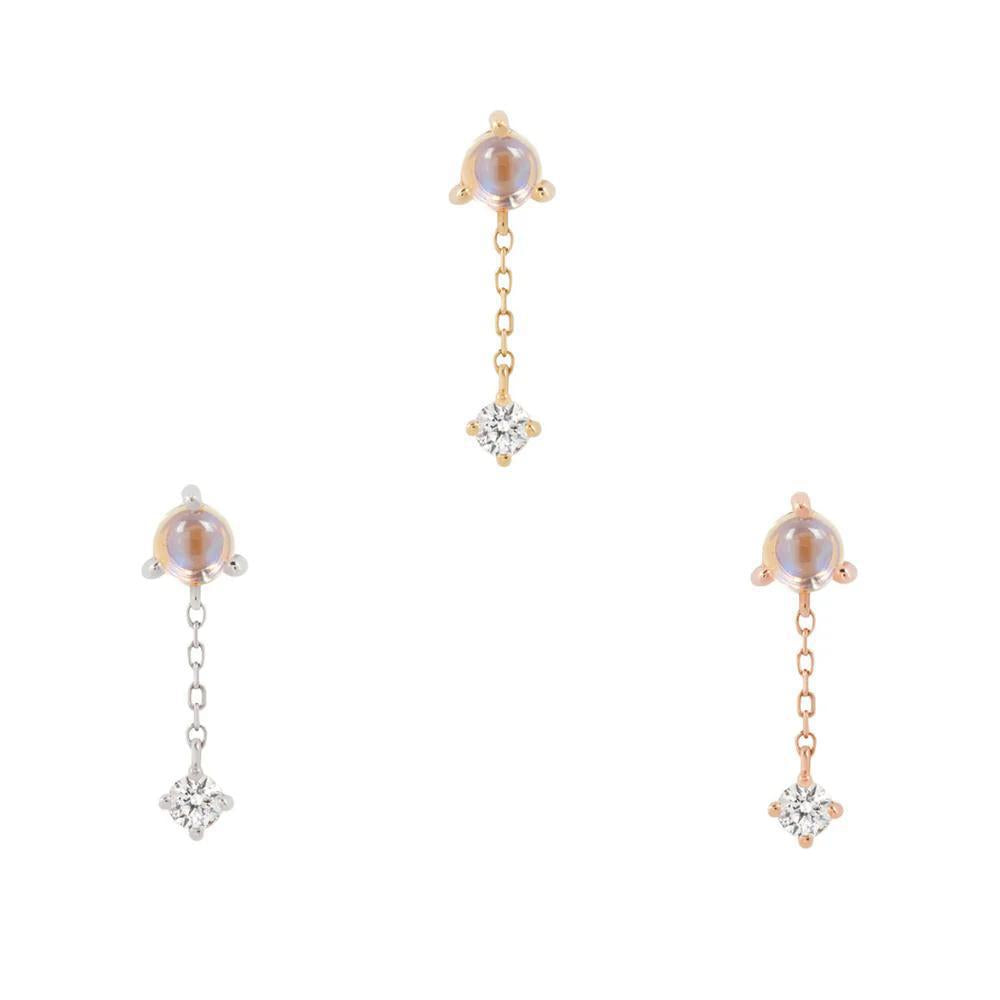 Buddha | 14k gold | Bianca | Moonstone + White Sapphire