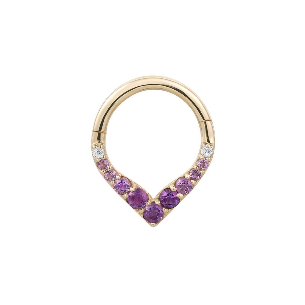 Buddha | 14k gold | Rise + Shine | Amethyst Ombré