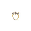 Buddha | 14k gold | Halston Reverse Set | Grey Diamond + CZ