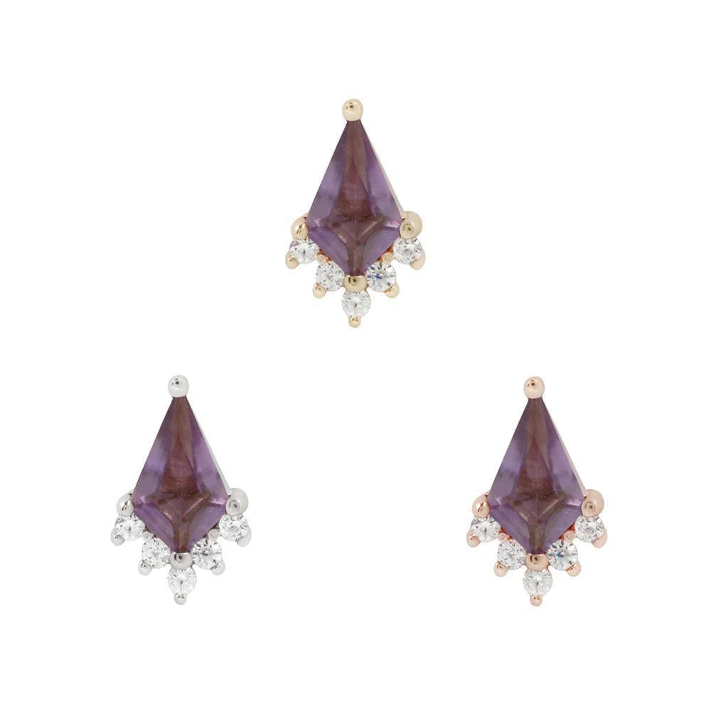 Buddha | 14k gold | Noble | Amethyst + CZ