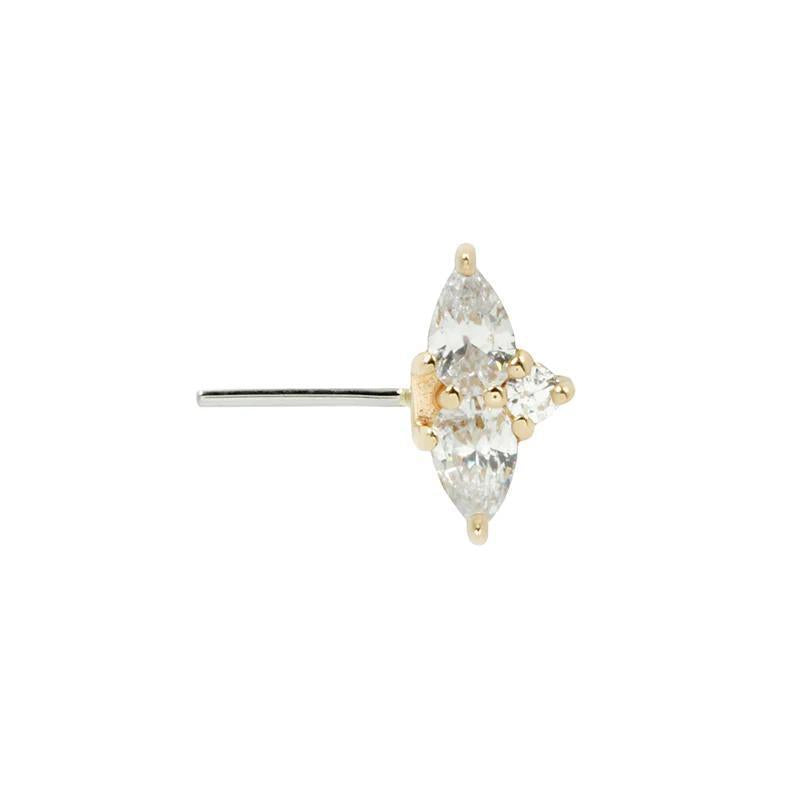 Buddha | 14k gold | Ethereal Forward Facing | CZ
