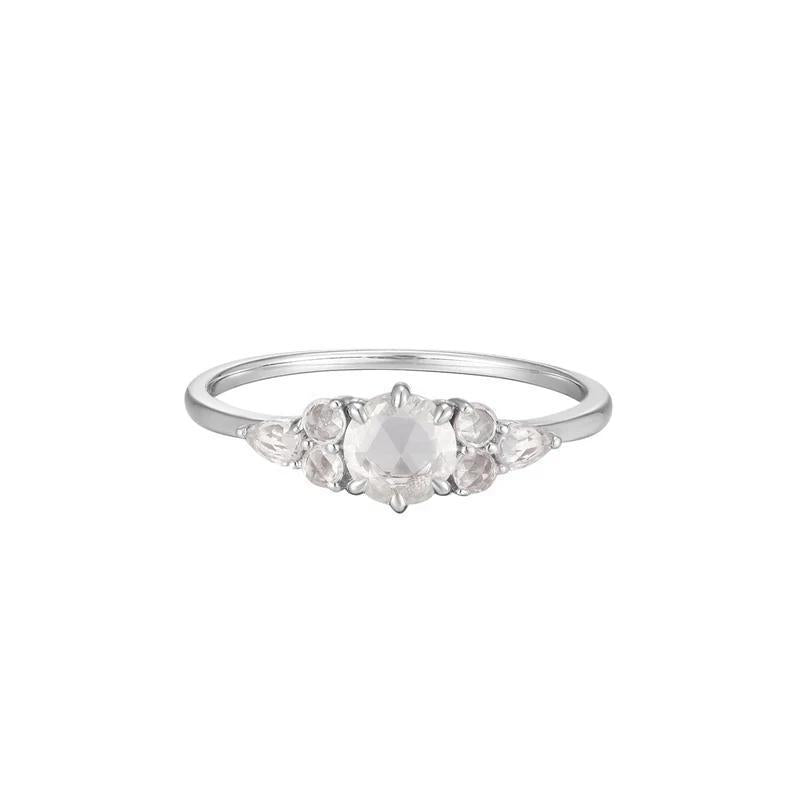 Buddha | 14k gold | RION x Buddha Offering Ring | White Sapphire