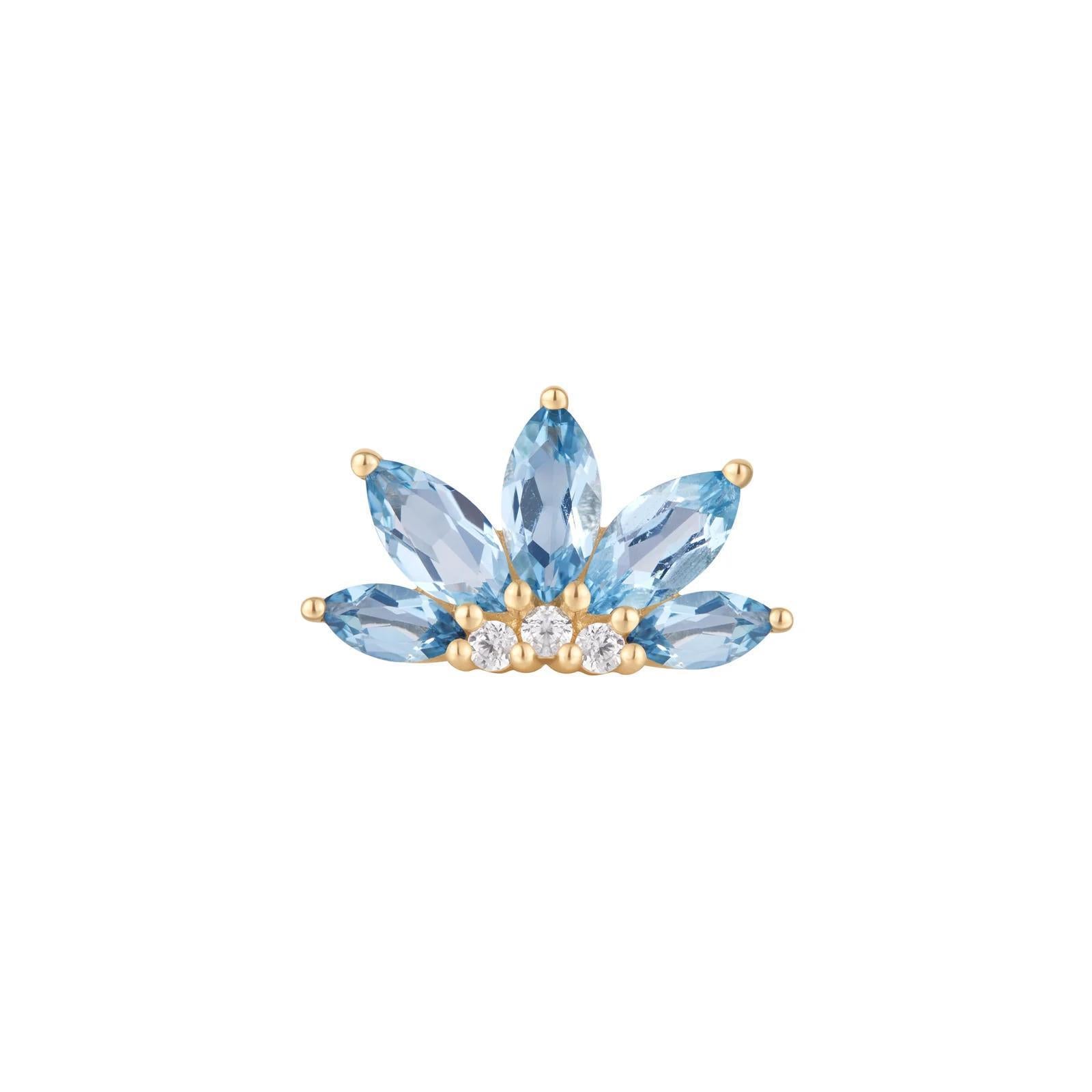 Buddha | 14k gold | Valentina | London Blue Topaz