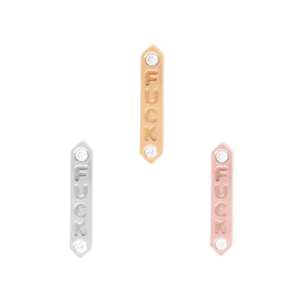 Buddha | 14k gold | "FUCK" | White Diamond