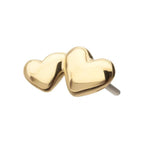 Invictus | 14k gold | Double Puffy Heart