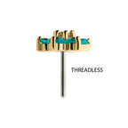 Invictus | 14k gold | Prong Set Flower | CZ and synthetic White Opal