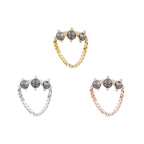 Buddha | 14k gold | Halston Reverse Set | Grey Diamond + CZ
