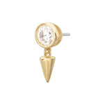 Invictus | 14k gold | Bezel Top with Spike Dangle | Lab-Grown Diamond