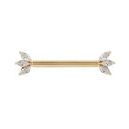 Buddha | 14k gold | Moet | Forward Facing Set | Swarovski Crystal CZ
