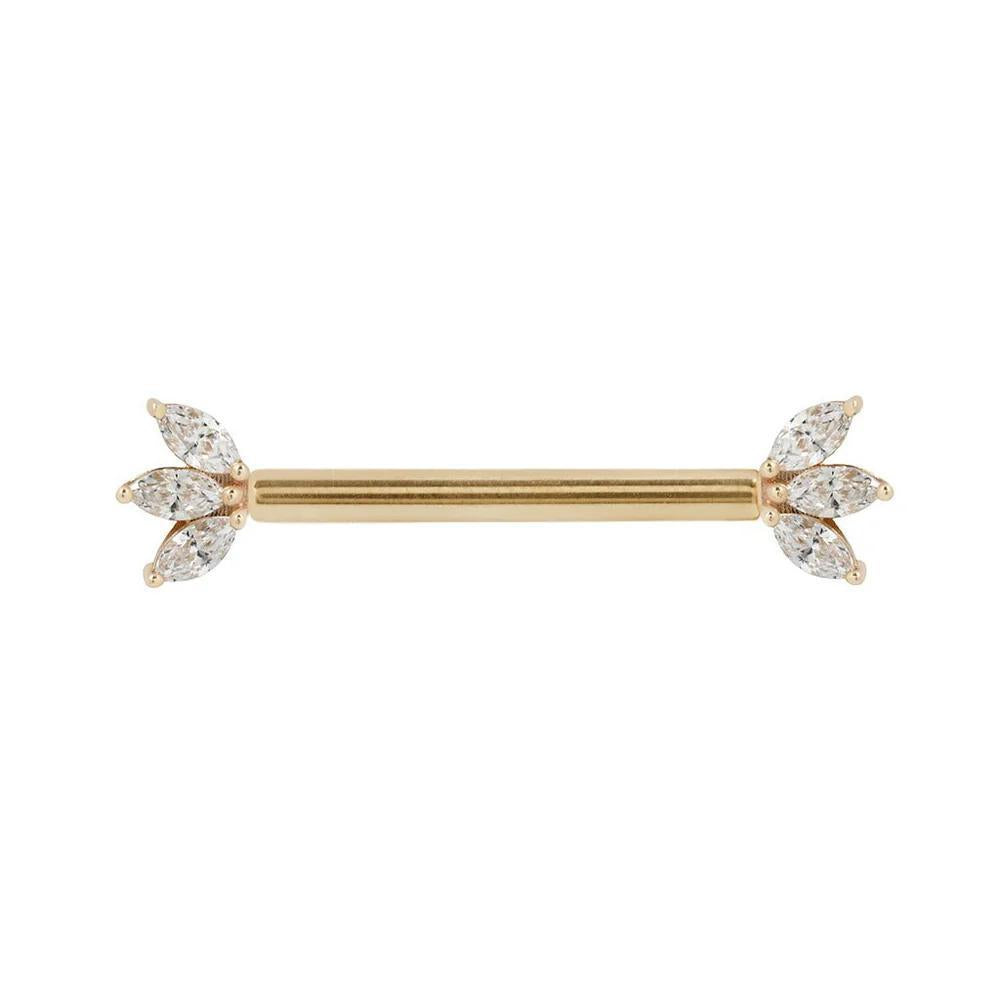 Buddha | 14k gold | Moet | Forward Facing Set | Swarovski Crystal CZ