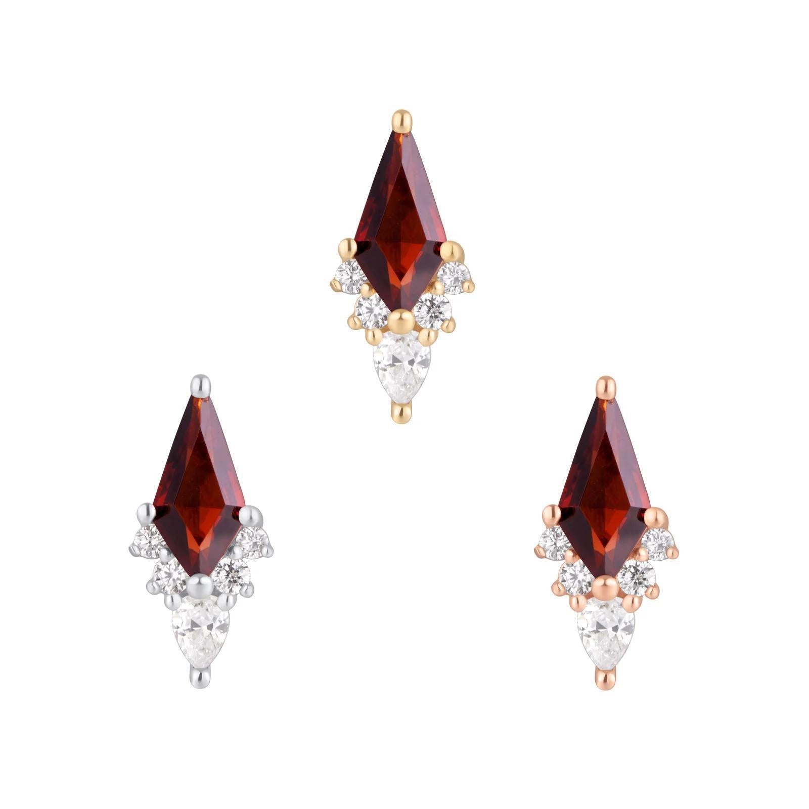 Buddha | 14k gold | Afterglow | Garnet + CZ