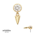 Invictus | 14k gold | Bezel Top with Spike Dangle | Lab-Grown Diamond