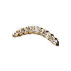 Invictus | 14k gold | 9-Gem Cuved Bar | CZ