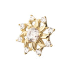 Invictus | 14k gold | Swirled Flower | CZ