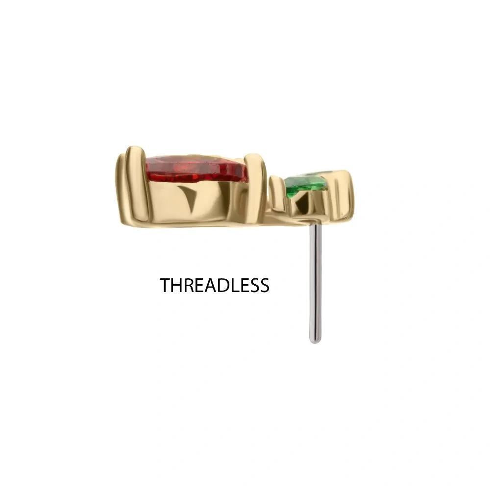 Invictus | 14k gold | Cherry Hearts | CZ