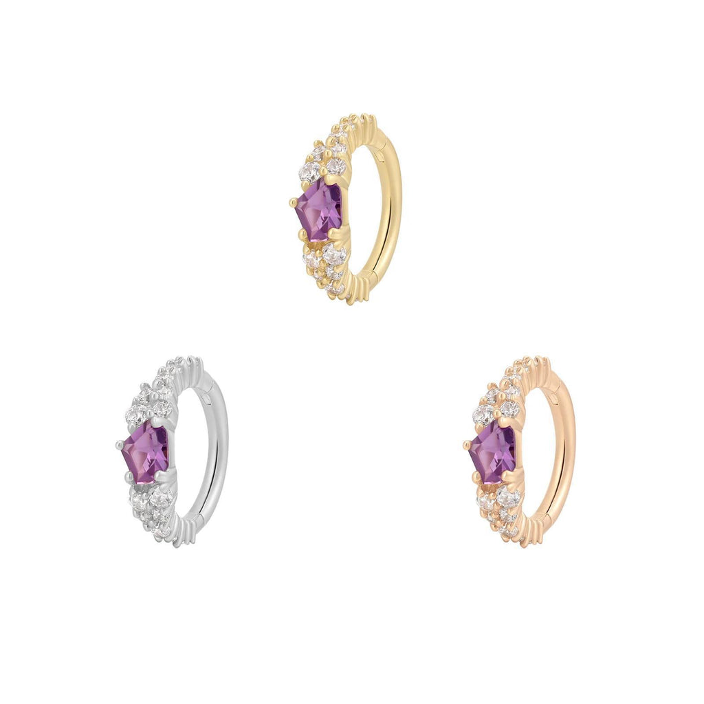 Buddha | 14k gold | Inspiration | Amethyst + CZ