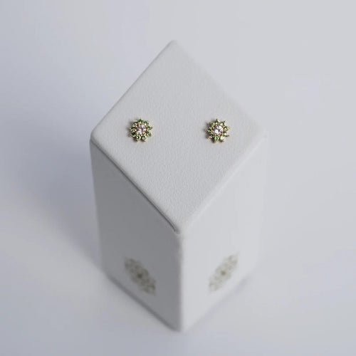 Buddha | 14k gold | Eloise | Tsavorite + White Topaz