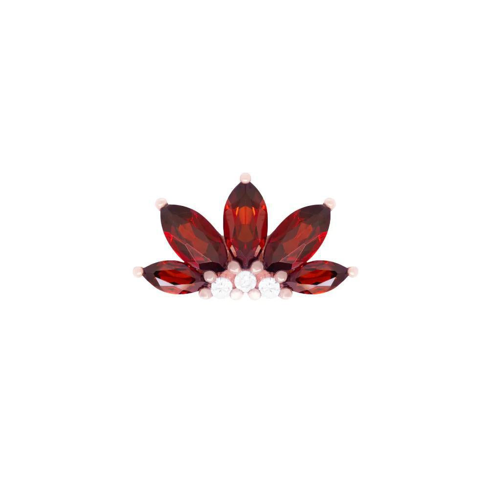 Buddha | 14k gold | Valentina | Garnet + CZ