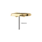 Invictus | 14k gold | Crescent Moon Top with Prong Set Lab-Grown Diamond Dangle | Lab-Grown Diamond