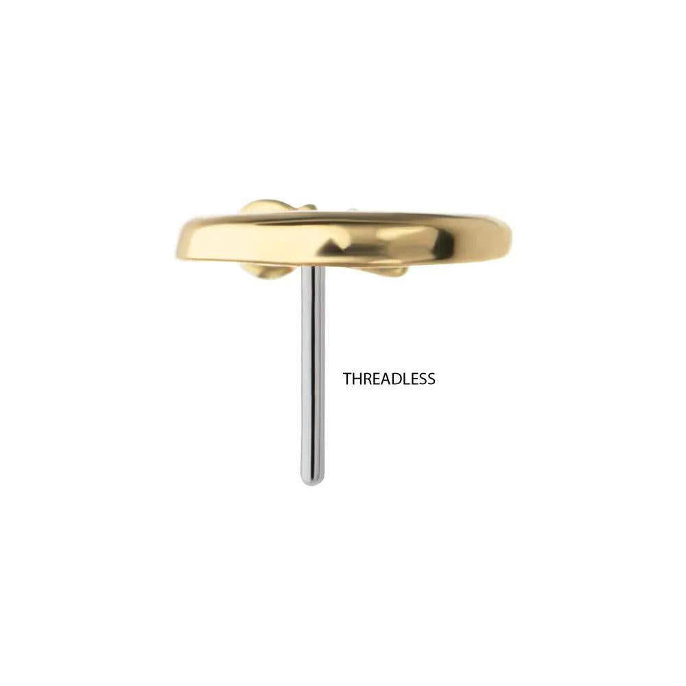 Invictus | 14k gold | Crescent Moon Top with Prong Set Lab-Grown Diamond Dangle | Lab-Grown Diamond