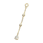 Invictus | 14k gold | Round & Teardrop 3-Tier Dangle Charm | CZ