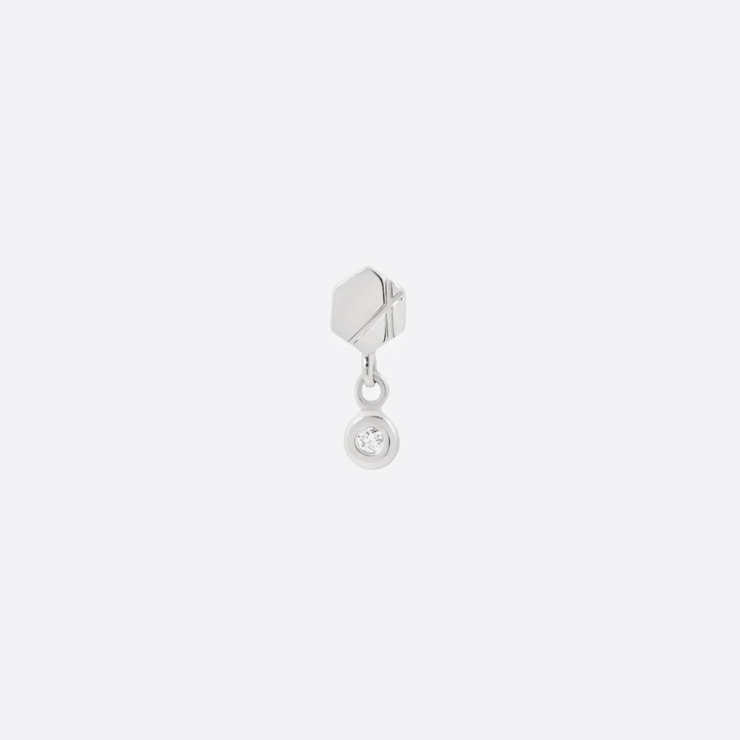 Tether | 14k gold | Hex Diamond Drop