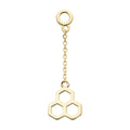 Invictus | 14k gold | Honeycomb Dangle Charm