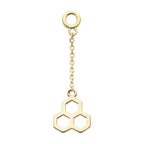 Invictus | 14k gold | Honeycomb Dangle Charm