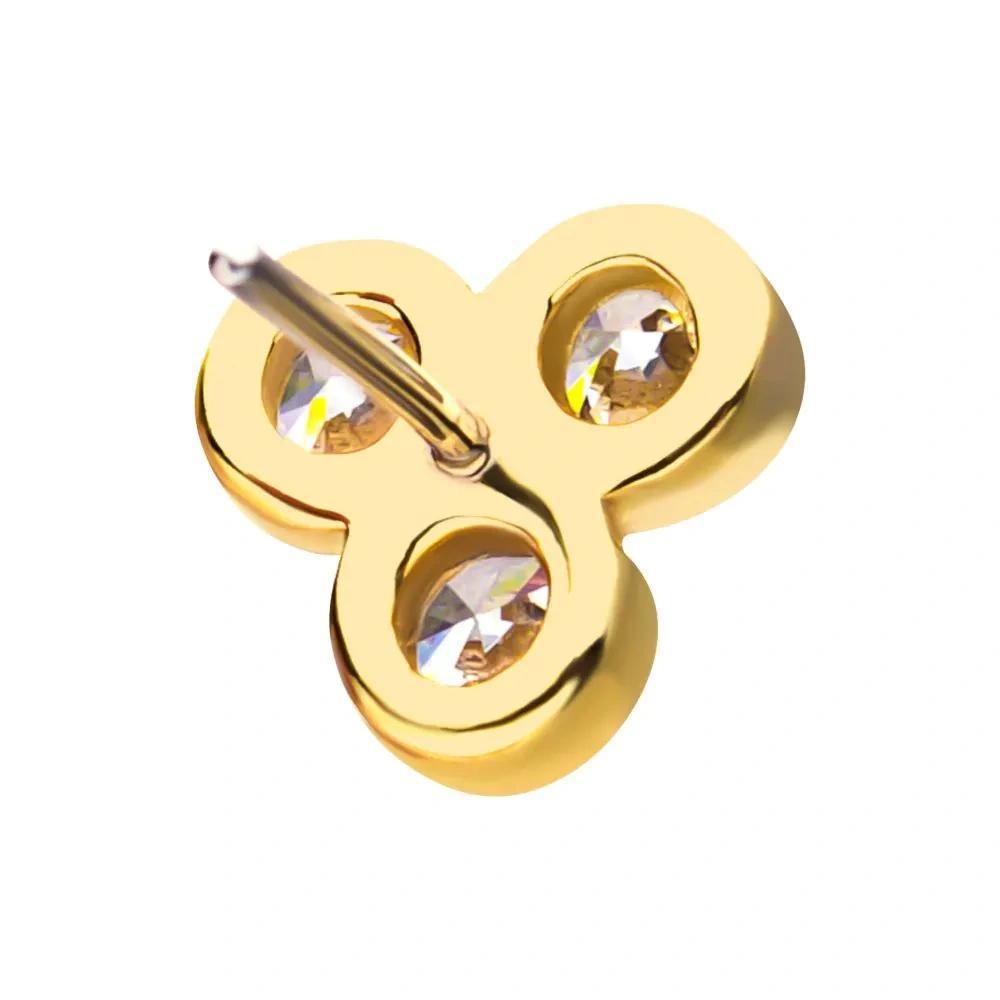 Invictus | 14k gold | Triple Bezel Trinity | CZ
