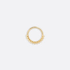 Tether | 14k gold | Petite Carbonado Seam Ring