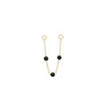 Buddha | 14k gold | 3 Bead Chain | Black Agate